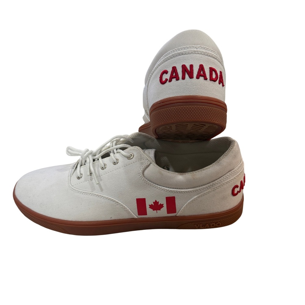 VLADO Milo Lo KOD World Cup Dance White Men's‎ Size 13 Canada Flag Maple Leaf